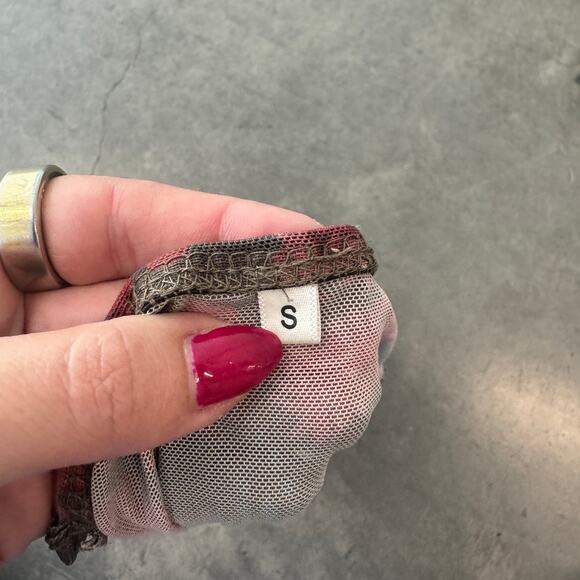 Vintage Y2k Retro Abstract Psychedelic Cami Tank Top Velour Velvet Womens Small - Picture 4 of 5